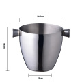 1.5L stainless steel double-ear ice bucket portable ice bucket with/without ice tongs